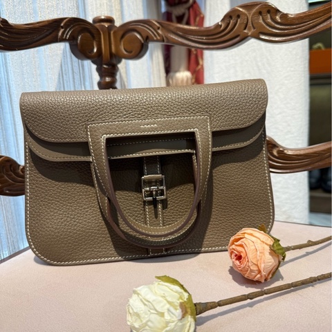 Hermes爱马仕 halzan25大象灰银扣 Z刻