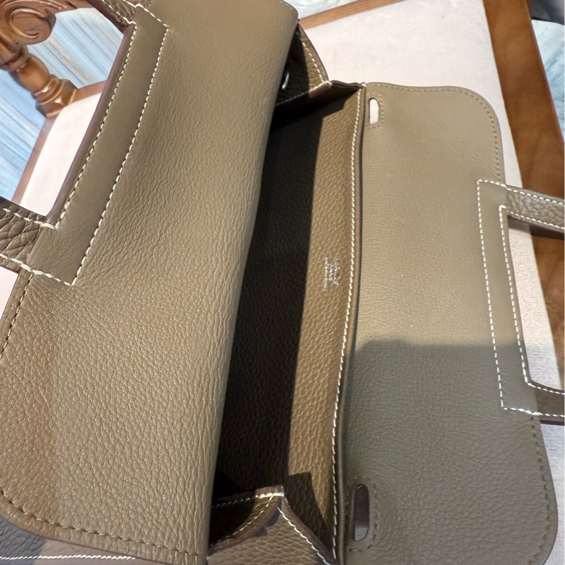 Hermes爱马仕 halzan25大象灰银扣 Z刻-3