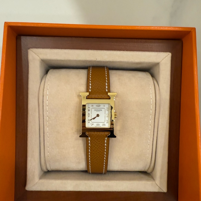 (全新未用）Hermes愛馬仕 heure H手錶金棕-0
