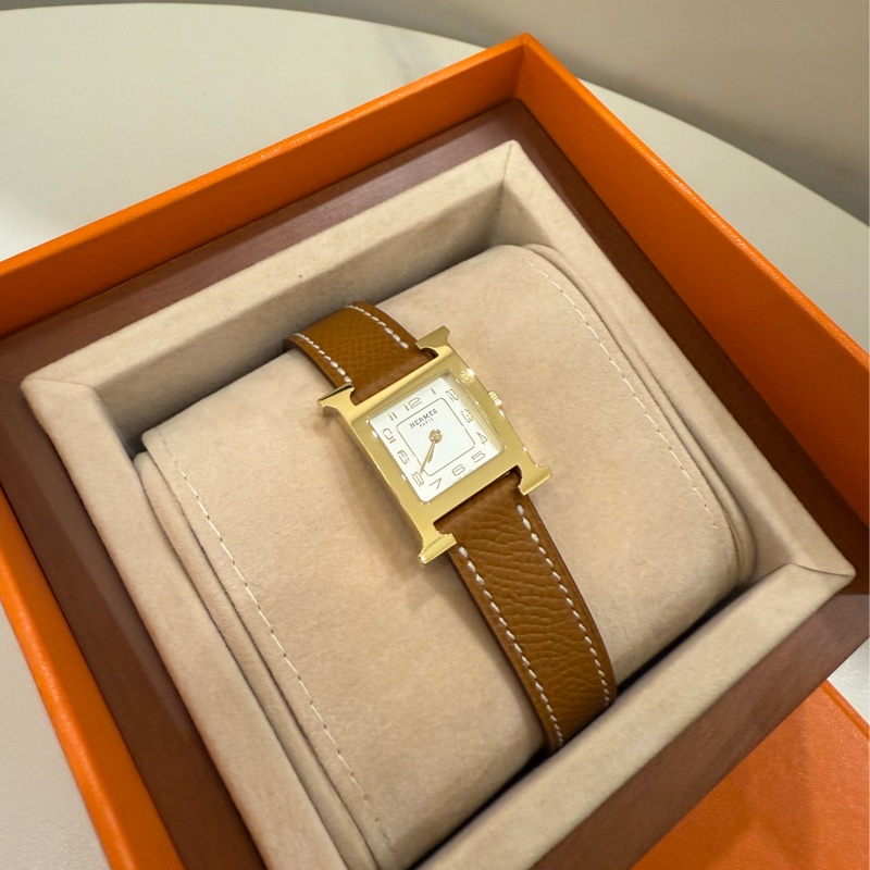 (全新未用）Hermes愛馬仕 heure H手錶金棕-1