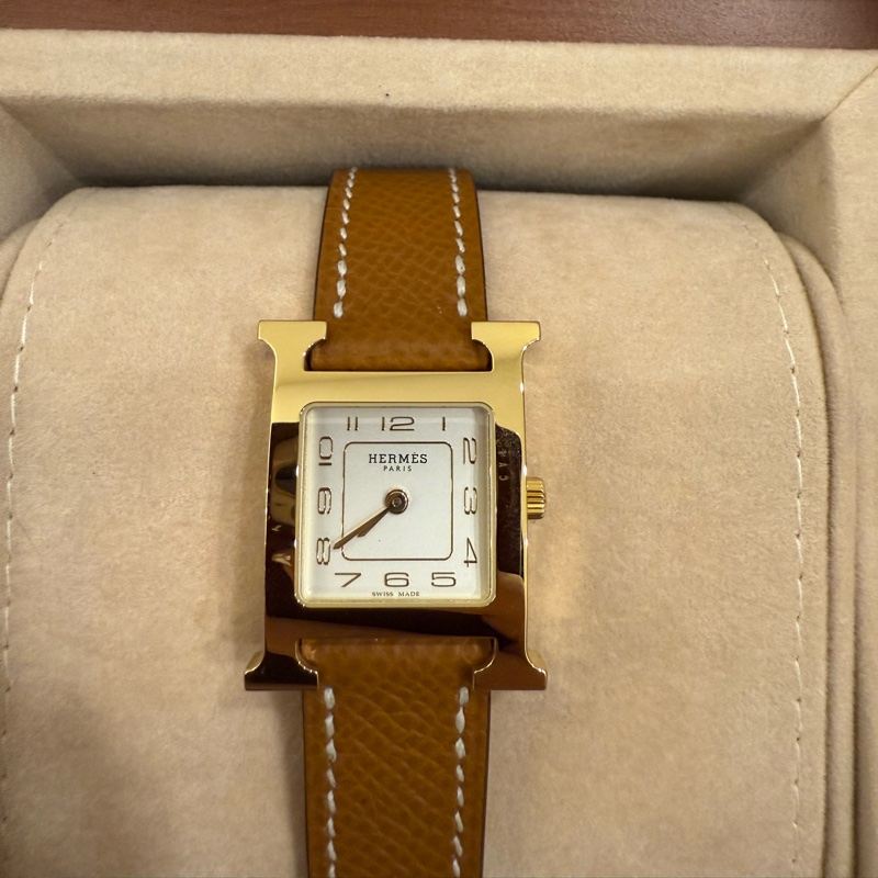 (全新未用）Hermes愛馬仕 heure H手錶金棕-3