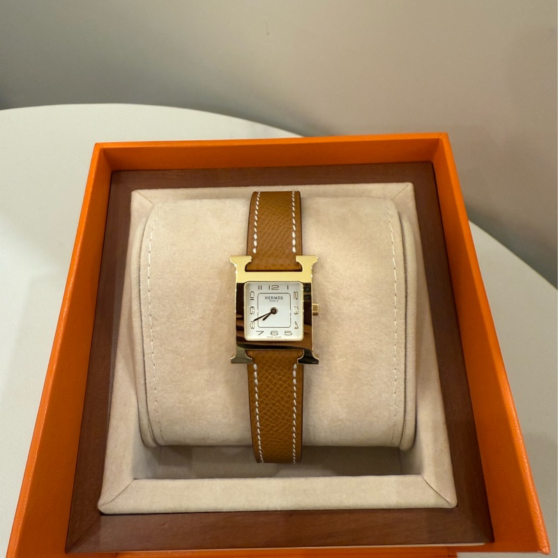 (全新未用）Hermes愛馬仕 heure H手錶金棕-4