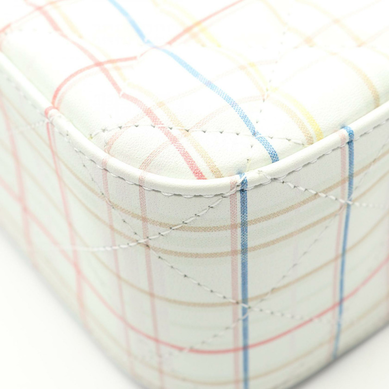 香奈兒 (CHANEL) 迷你絎縫 20 鏈條肩背包 A69900 白色皮革 二手 女士 金色五金-8