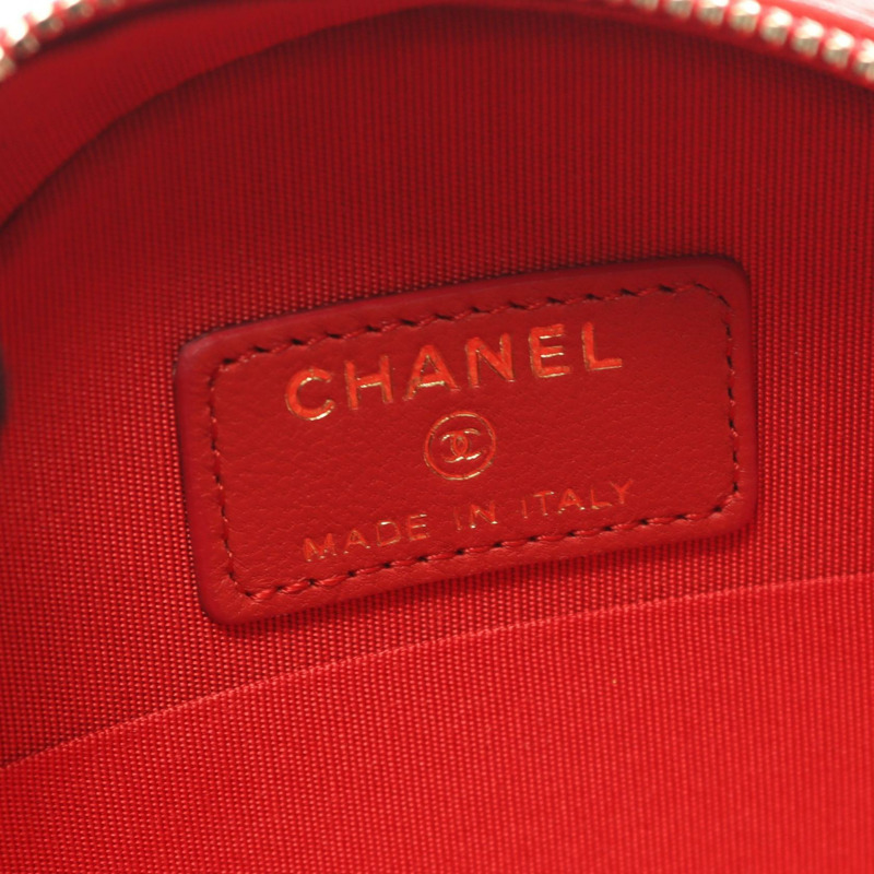 香奈兒 (CHANEL) 絎縫鏈條肩背包/斜背包 AP0739 羊皮 紅色 二手 金色五金-3