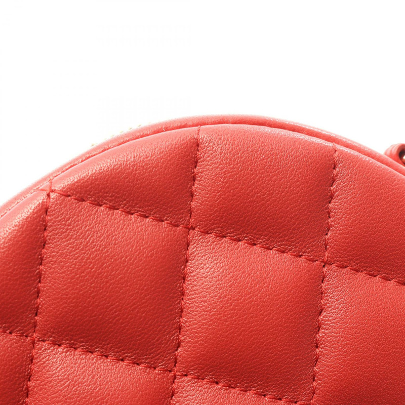 香奈兒 (CHANEL) 絎縫鏈條肩背包/斜背包 AP0739 羊皮 紅色 二手 金色五金-6