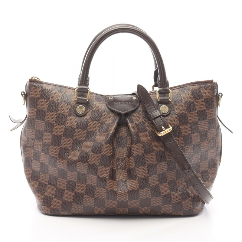 LOUIS VUITTON Sienna 小號單肩手提包 N41545 Damier Ebene 帆布皮革 二手-0