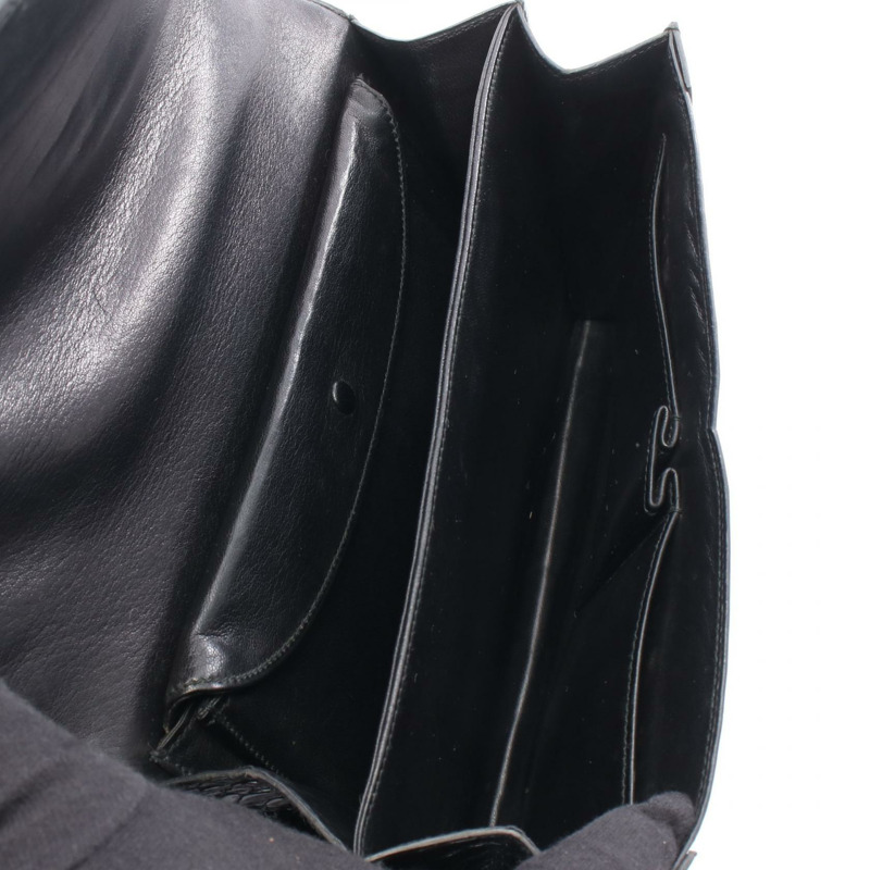 愛馬仕鋼琴手袋，異國風情鱷魚皮，黑色，二手女款-2