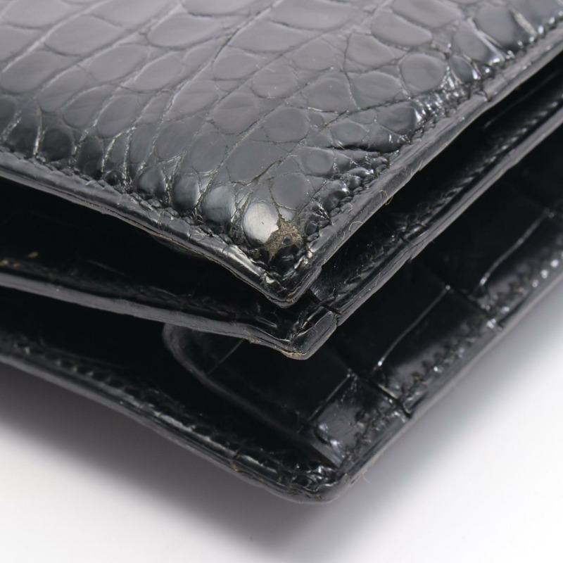 愛馬仕鋼琴手袋，異國風情鱷魚皮，黑色，二手女款-7