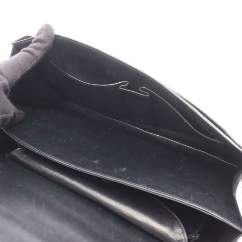 愛馬仕 Cordrire 鱷魚皮 Lycee 黑色二手女士手提包-12