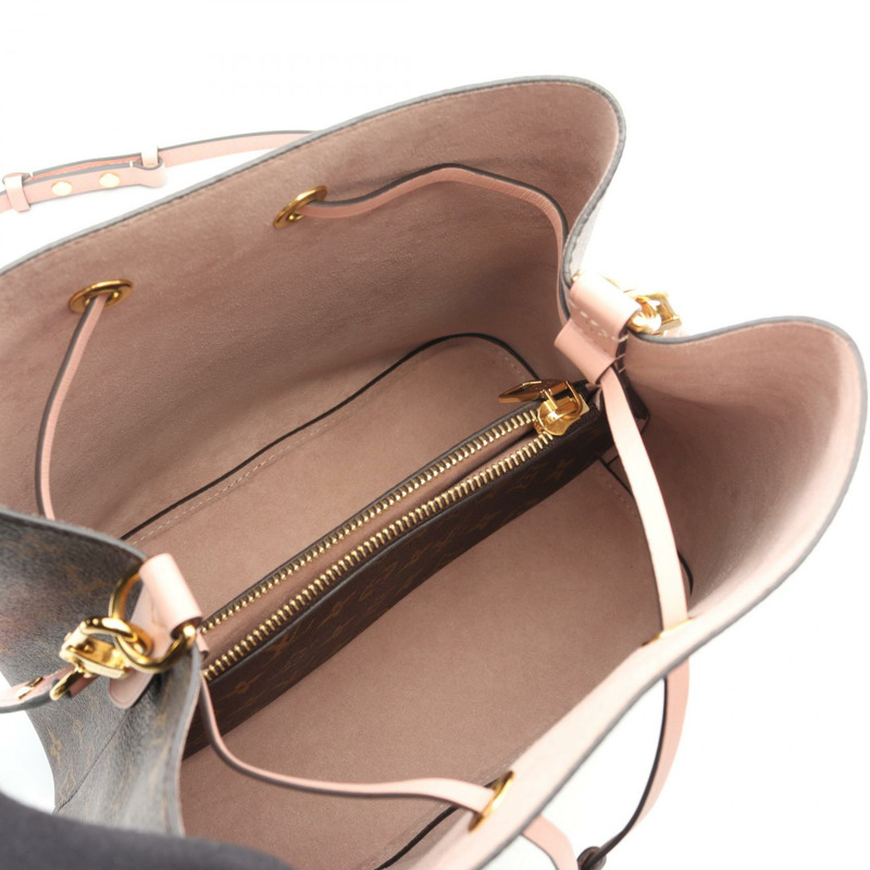 路易威登 Neo Noe 單肩包 M44022 Monogram 帆布 棕色粉紅色 二手 女士-2