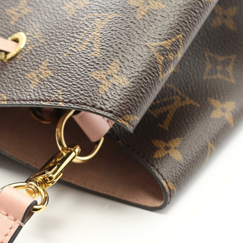 路易威登 Neo Noe 單肩包 M44022 Monogram 帆布 棕色粉紅色 二手 女士-8