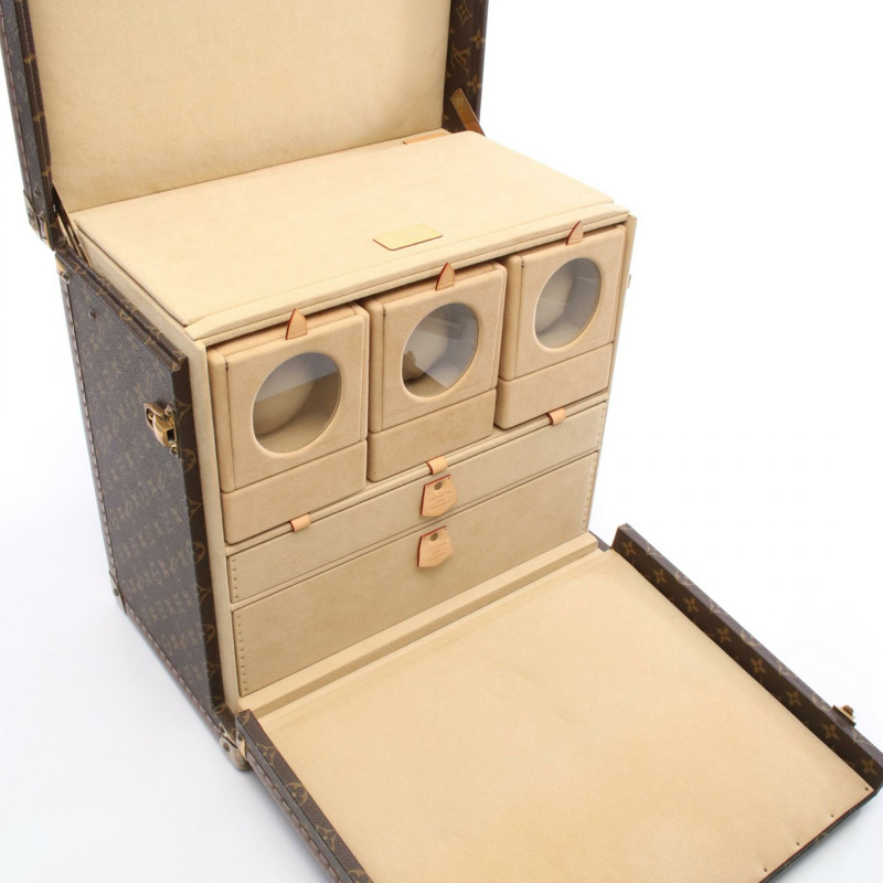 路易威登 (LOUIS VUITTON) Boite Man Montre Monogram 旅行箱 M48122 PVC塗層帆布皮革棕色二手女士-2