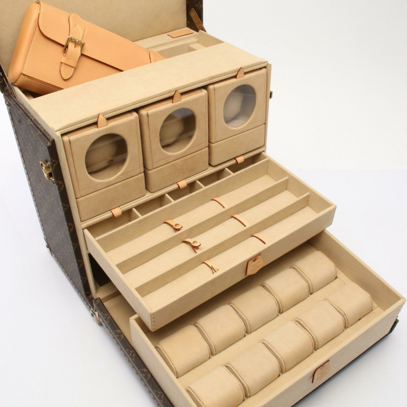 路易威登 (LOUIS VUITTON) Boite Man Montre Monogram 旅行箱 M48122 PVC塗層帆布皮革棕色二手女士-3