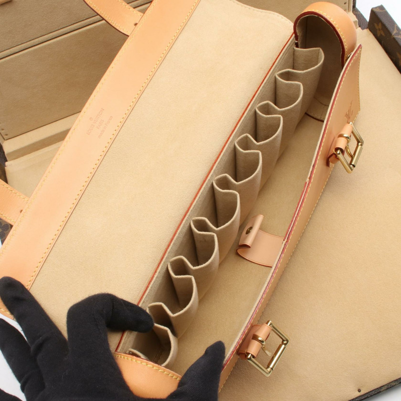 路易威登 (LOUIS VUITTON) Boite Man Montre Monogram 旅行箱 M48122 PVC塗層帆布皮革棕色二手女士-9