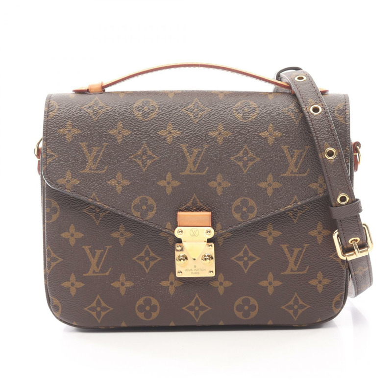路易威登 Pochette Metis MM 單肩手提包 M44875 Monogram 棕色 二手 LV-0