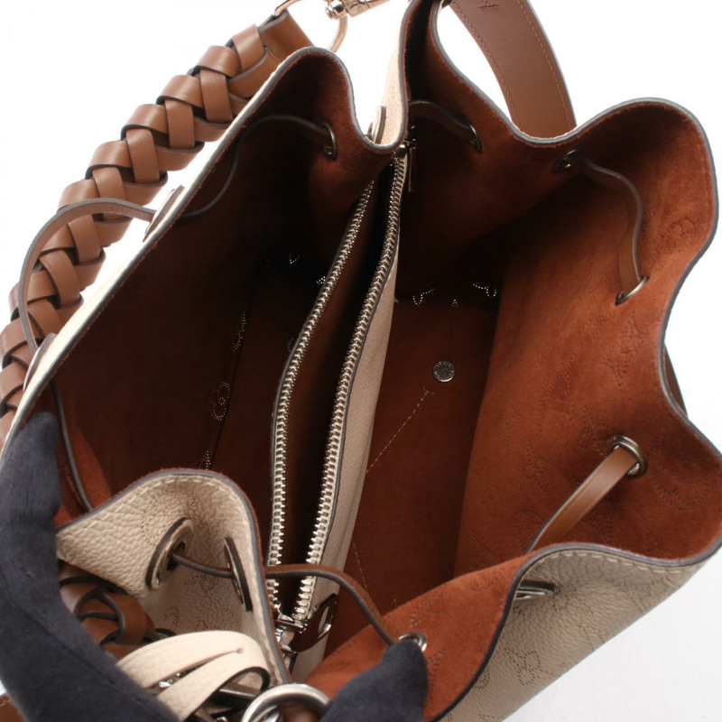 路易威登 Muria 單肩斜背包 M55801 Mahina 皮革 米色 二手-2