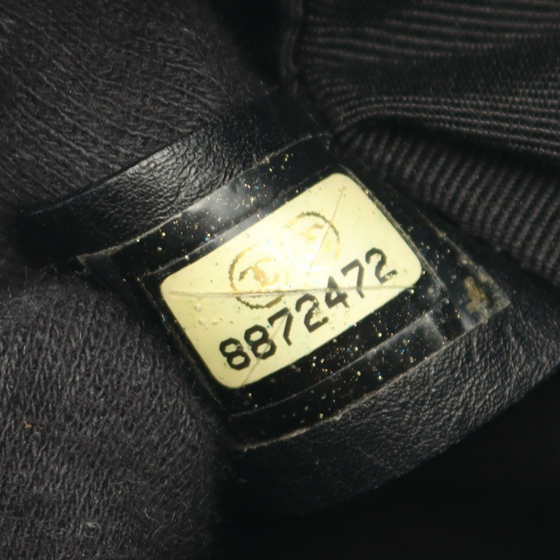 香奈兒 (CHANEL) 絎縫鏈條肩背包，黑色皮革，二手，女士，金色五金-4