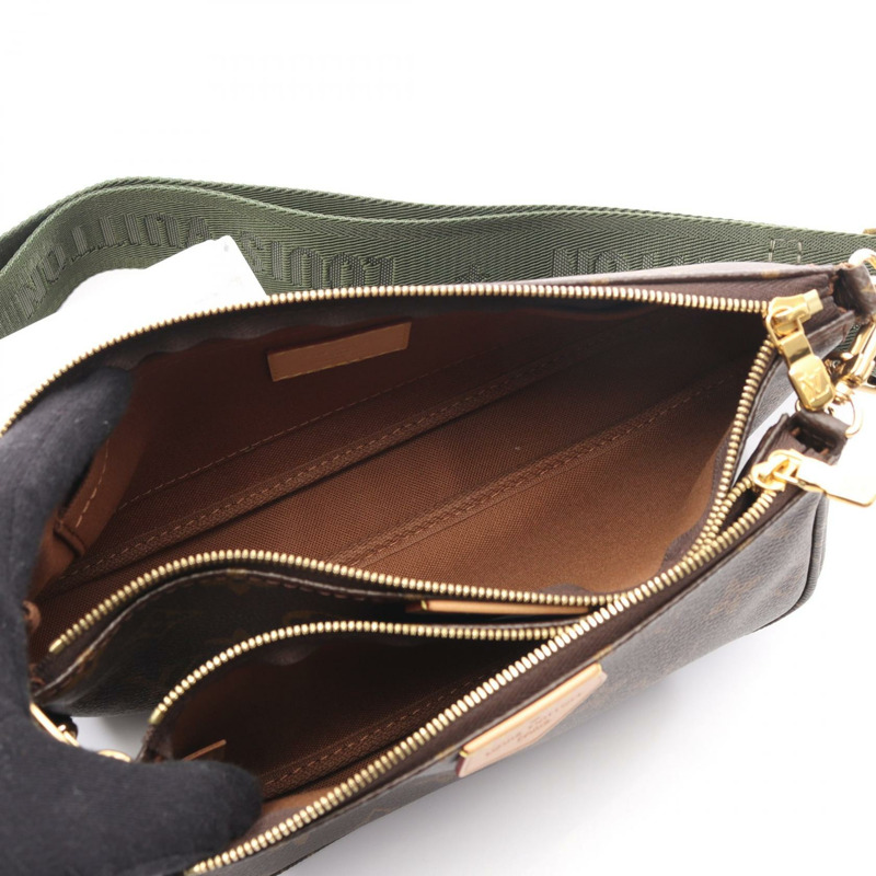 路易威登 Multi Pochette Accessoires 單肩包 M44813 Monogram 卡其色 二手-2