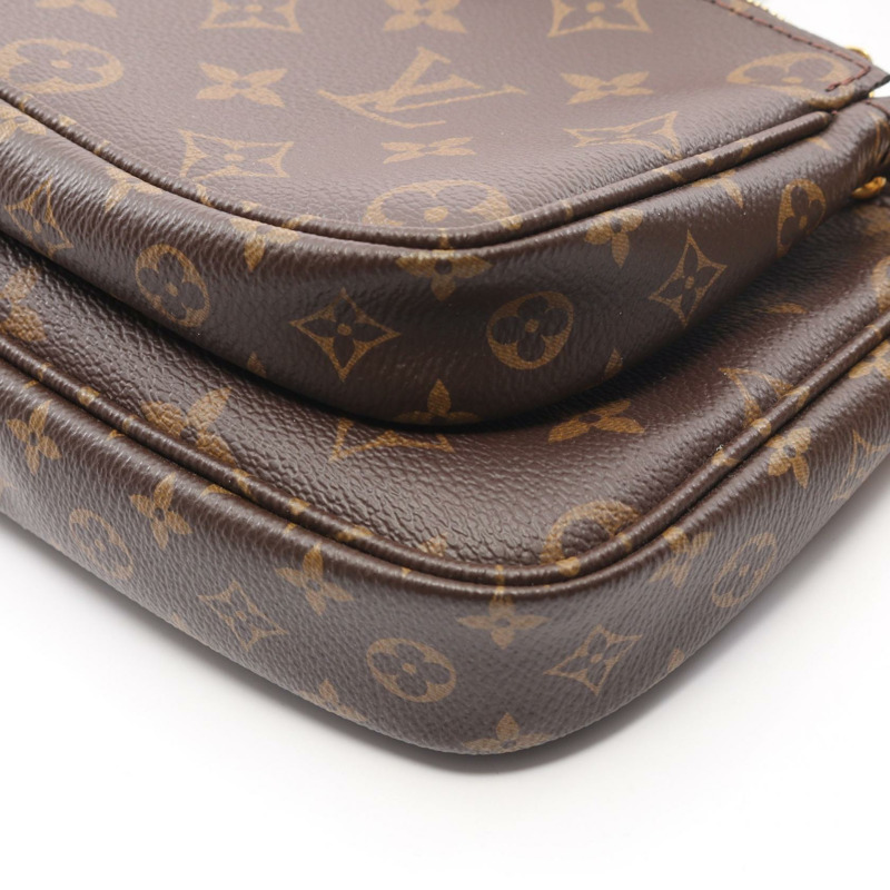 路易威登 Multi Pochette Accessoires 單肩包 M44813 Monogram 卡其色 二手-4