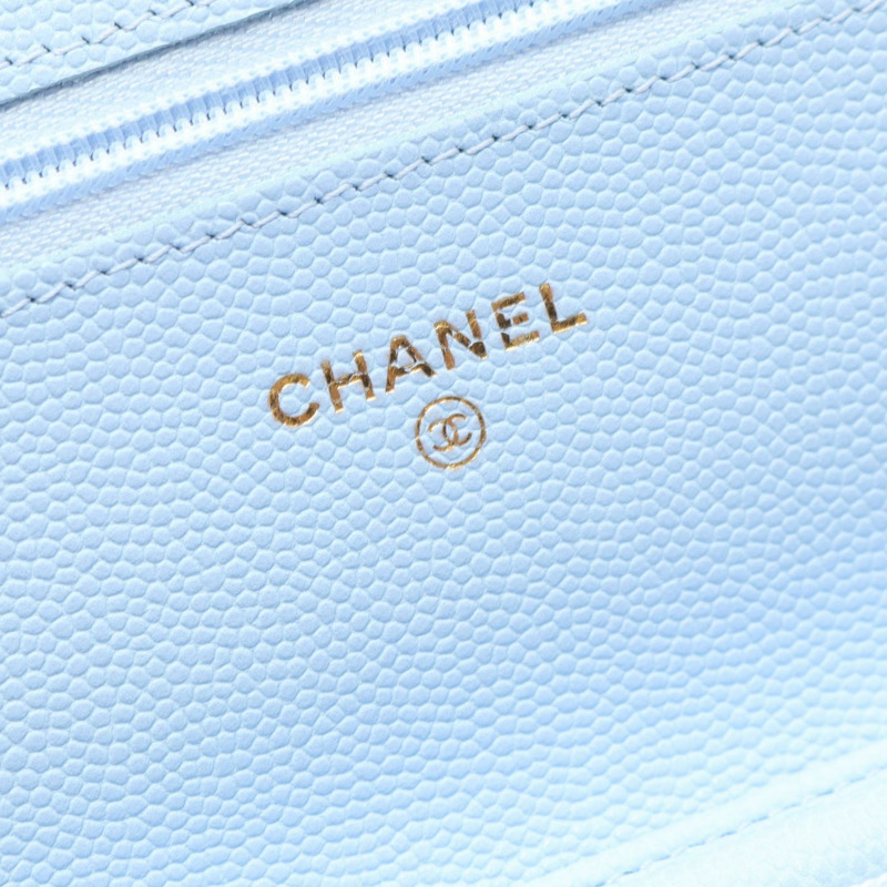 香奈兒 (CHANEL) 絎縫肩背包/斜背包/皮夾 WOC AP0250 皮革 藍色 GHW 二手-3