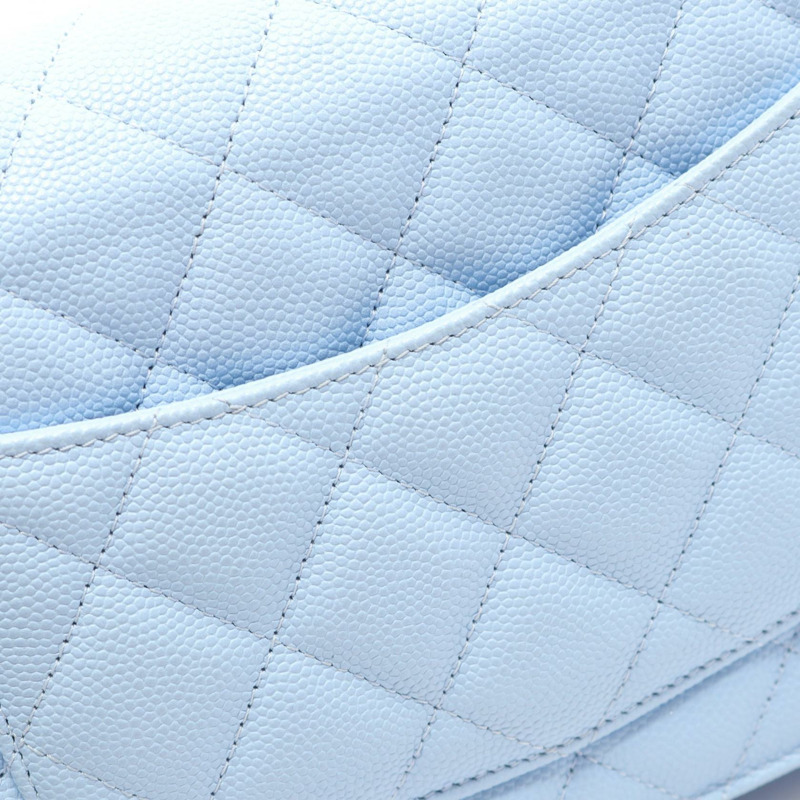 香奈兒 (CHANEL) 絎縫肩背包/斜背包/皮夾 WOC AP0250 皮革 藍色 GHW 二手-7