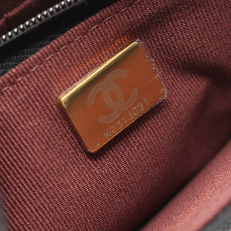 香奈兒 (CHANEL) 絎縫鏈條肩背斜背包皮夾 AP0250 黑色皮革 GHW CC-4