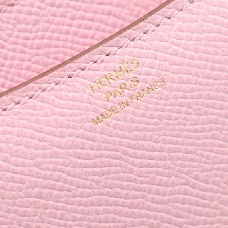 愛馬仕 Constance 3 迷你單肩背包 Z Epsom Mauve sylvestre 二手金色五金-3