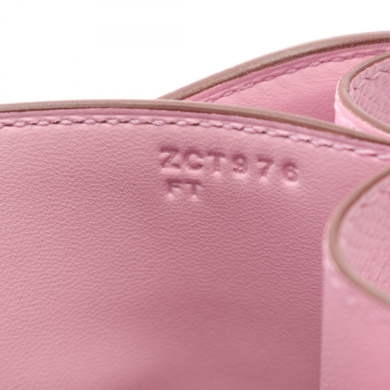 愛馬仕 Constance 3 迷你單肩背包 Z Epsom Mauve sylvestre 二手金色五金-4