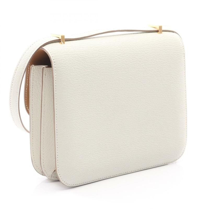 愛馬仕 Constance 3 Mini Verso 單肩包 U 型山羊皮淺餅乾色二手金色五金-1