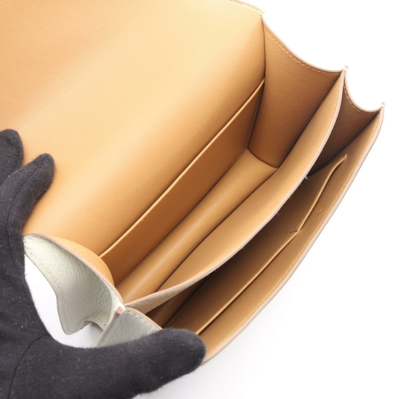 愛馬仕 Constance 3 Mini Verso 單肩包 U 型山羊皮淺餅乾色二手金色五金-2