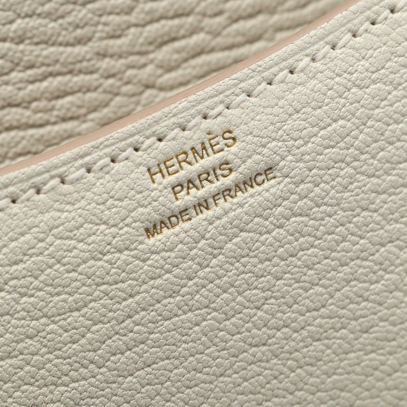 愛馬仕 Constance 3 Mini Verso 單肩包 U 型山羊皮淺餅乾色二手金色五金-3