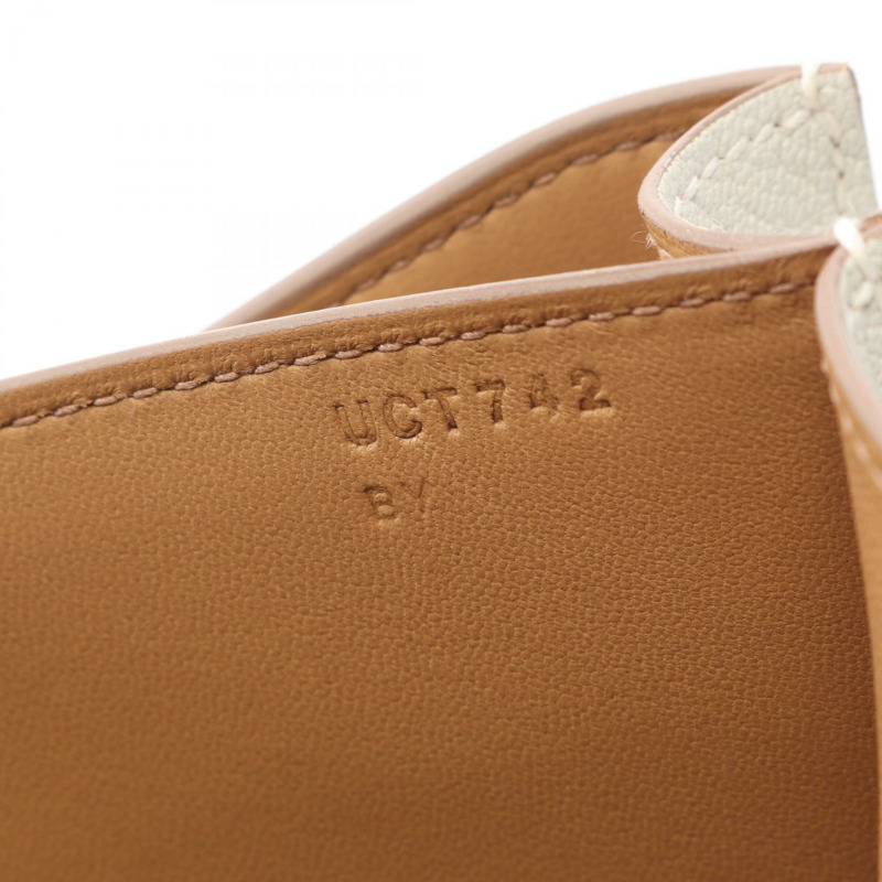 愛馬仕 Constance 3 Mini Verso 單肩包 U 型山羊皮淺餅乾色二手金色五金-4