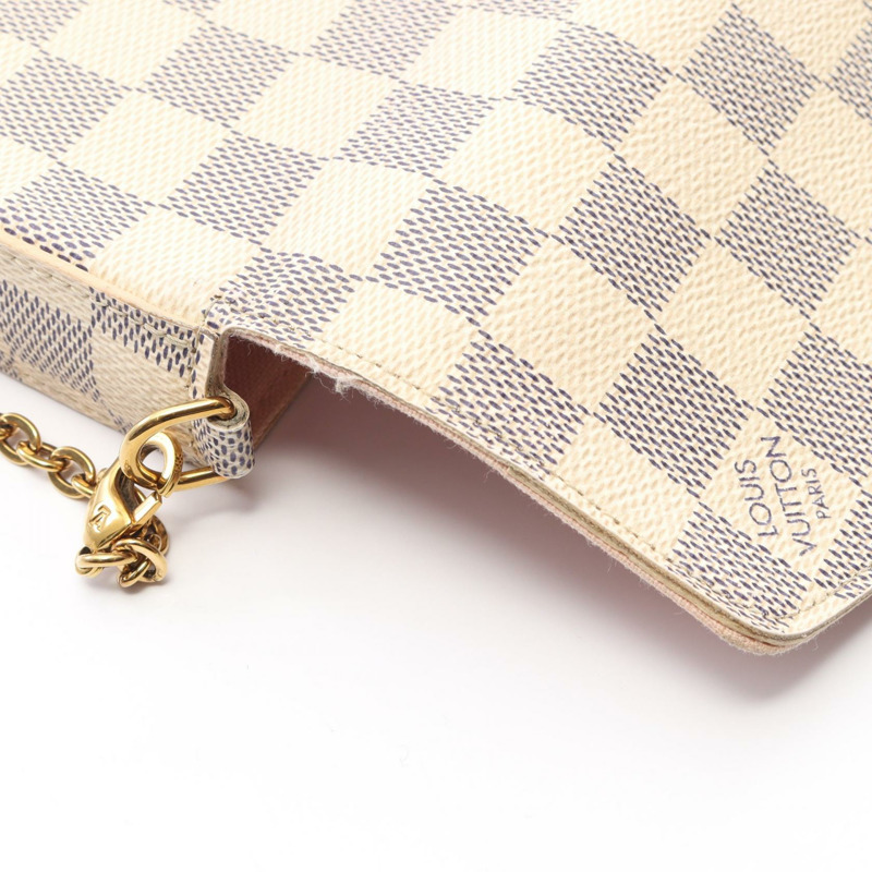 路易威登 Felicie Pochette cnain 斜挎單肩包 N40491 Damier Azur-9
