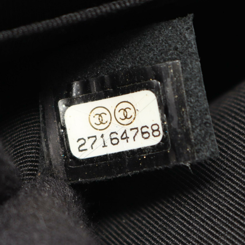 香奈兒 (CHANEL) 絎縫鏈條肩背包，羊皮材質，黑色，二手，女士款，附五金配件-4