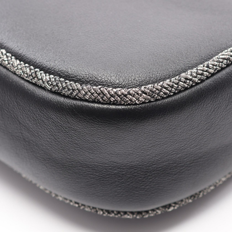 香奈兒 (CHANEL) 絎縫鏈條肩背包，羊皮材質，黑色，二手，女士款，附五金配件-6