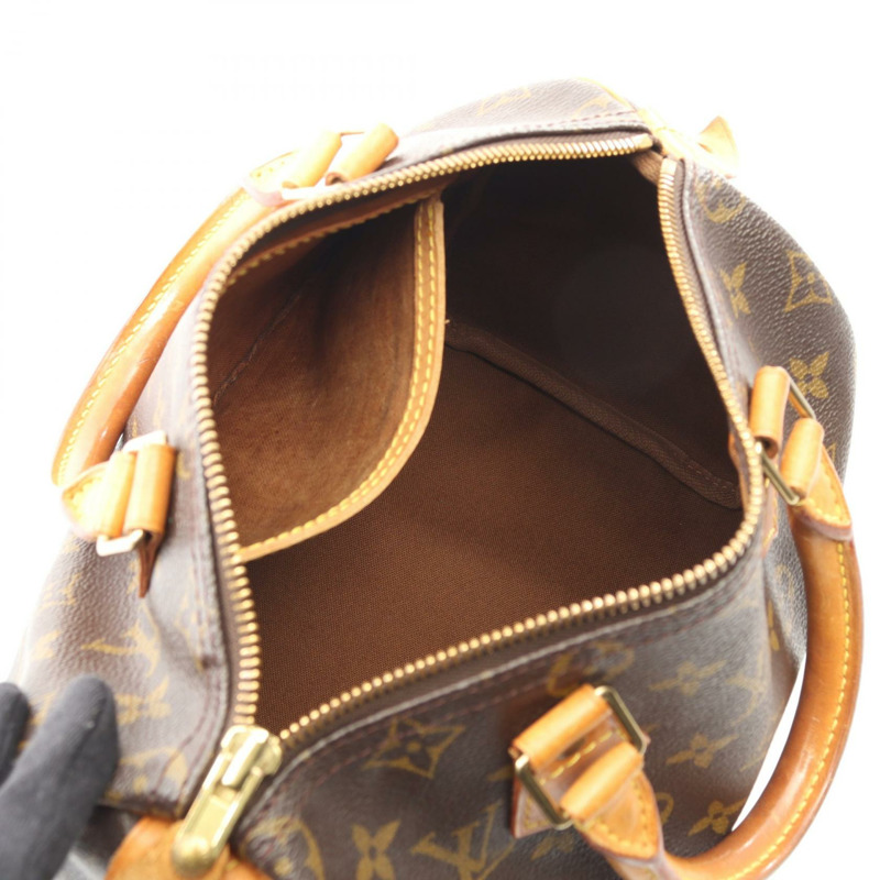 路易威登 Speedy 25 手提包 M41528 Monogram 皮革棕色二手女士 LV-2