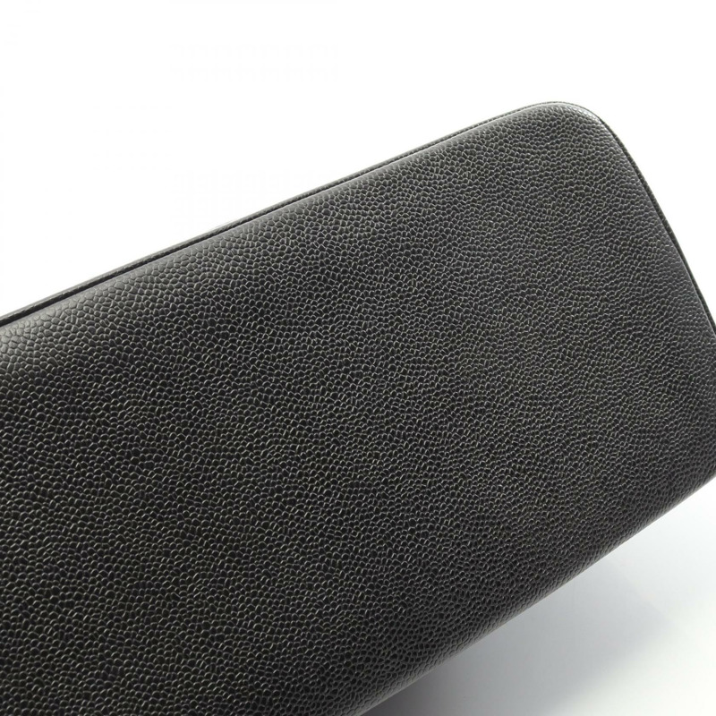 香奈兒 Medallion 手提包，小牛皮，黑色，二手，女士，金色五金-8