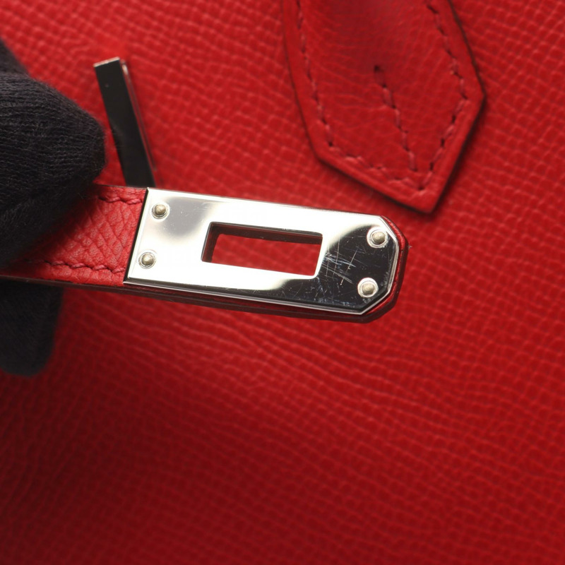 愛馬仕 Birkin 25 手提包，Epsom 皮革，Bougainvillier 紅色，二手，女士，N SHW-6