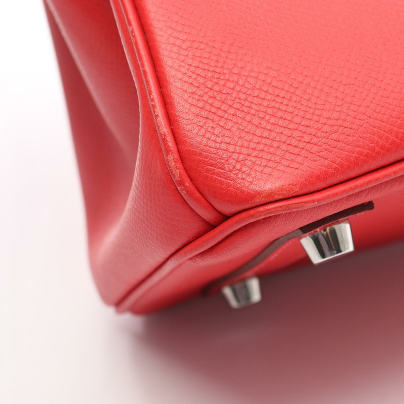 愛馬仕 Birkin 25 手提包，Epsom 皮革，Bougainvillier 紅色，二手，女士，N SHW-8