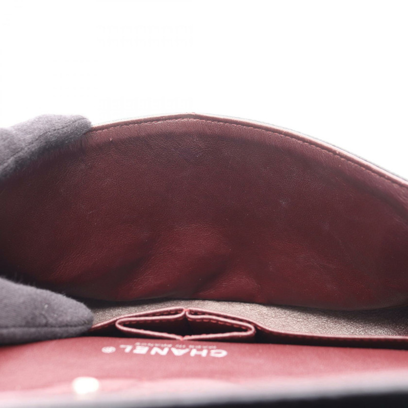 香奈兒 (CHANEL) Matelasse 雙蓋肩背包，小牛皮，黑色，SHW，二手，女士-7