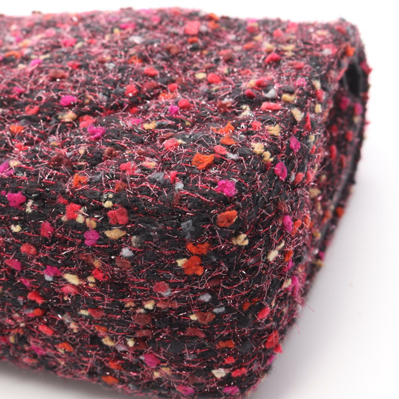 香奈兒 (CHANEL) 絎縫雙蓋鏈條肩背包 黑色 粉紅色 二手 女士-10