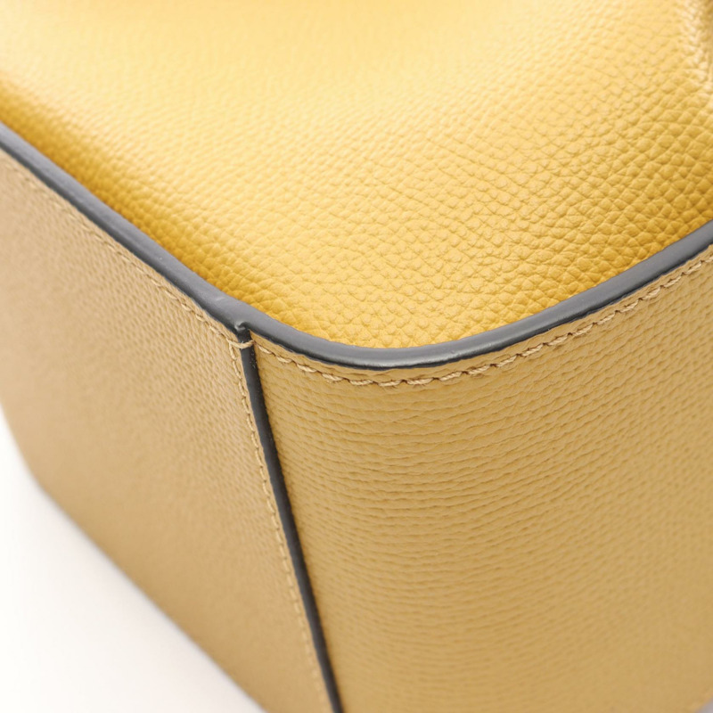 LOEWE 迷你吊床抽繩兩用單肩手提包 A538V07X10 棕色皮革-4