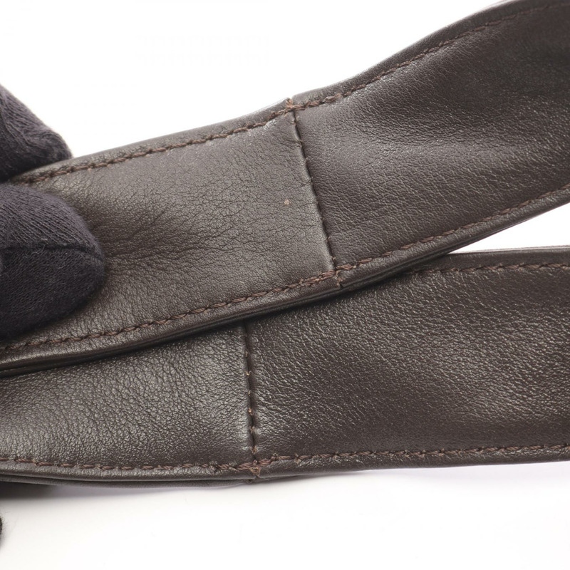 香奈兒巧克力棒縫線肩背包，黑色皮革，流蘇裝飾，二手女款-5