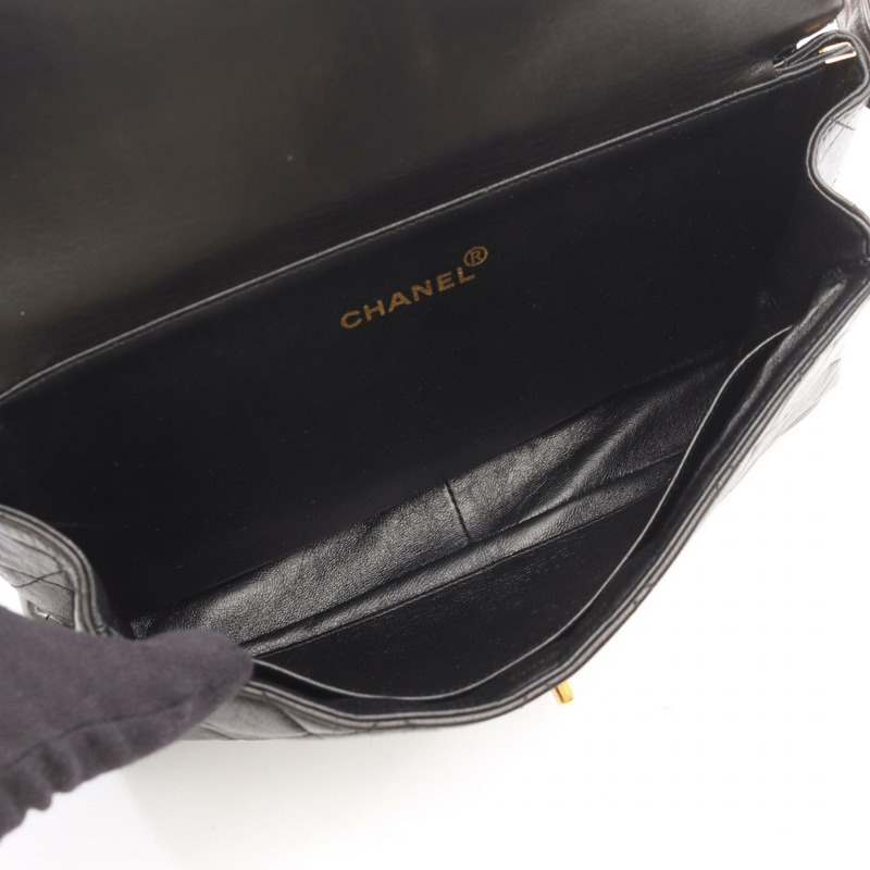 香奈兒 (CHANEL) Matelasse 雙面手提包，羊皮材質，黑色，二手，女士款，金色五金配件-2