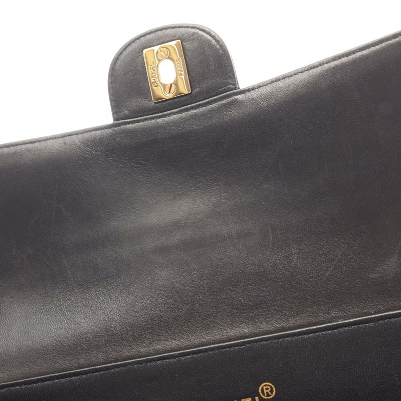 香奈兒 (CHANEL) Matelasse 雙面手提包，羊皮材質，黑色，二手，女士款，金色五金配件-6