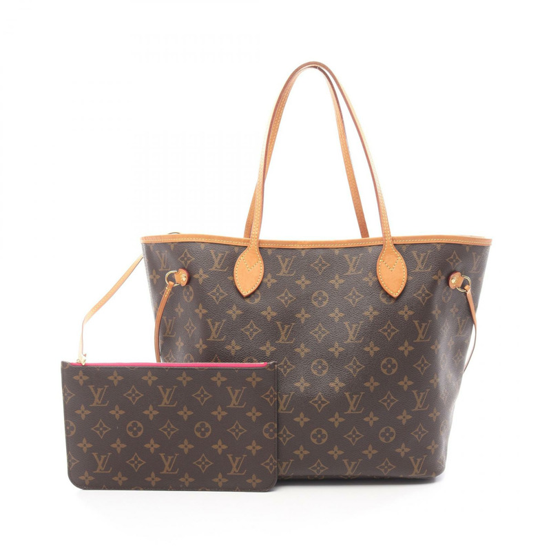 路易威登 Neverfull MM 手提包 M41178 Monogram 皮革 棕色 Pivoine 二手-0