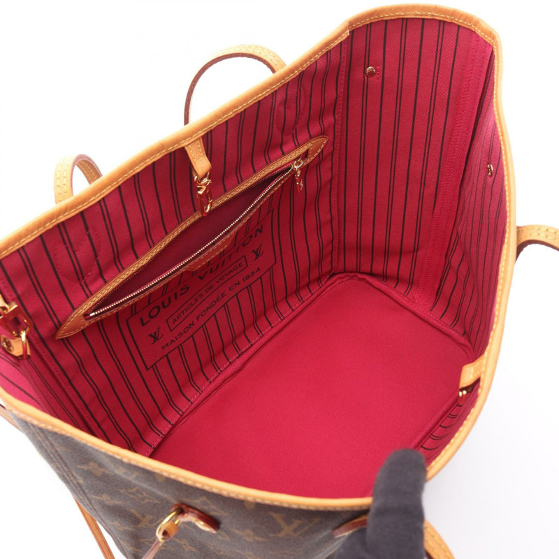 路易威登 Neverfull MM 手提包 M41178 Monogram 皮革 棕色 Pivoine 二手-2