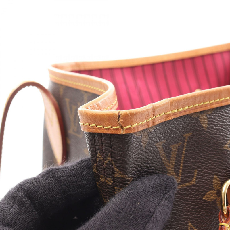 路易威登 Neverfull MM 手提包 M41178 Monogram 皮革 棕色 Pivoine 二手-6