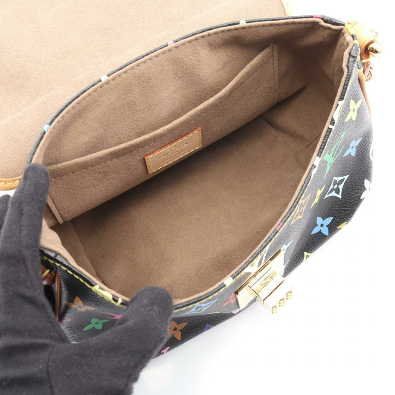 路易威登 Patty 單肩包 M40306 Monogram Multicolor 皮革 Noir 二手 LV-2