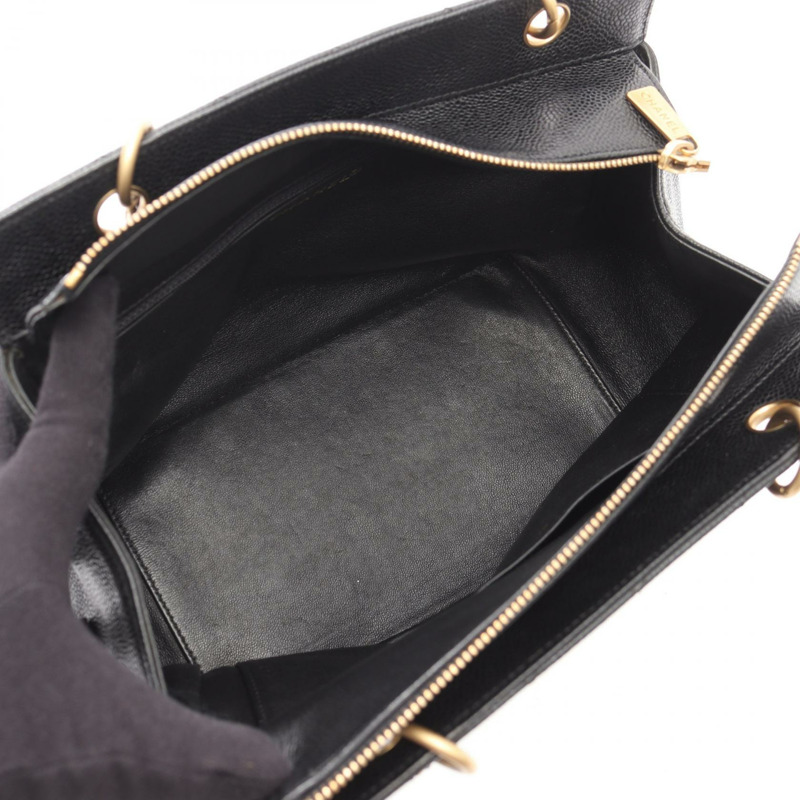 香奈兒 (CHANEL) Matelasse 鏈條手提包 A15688 小牛皮 黑色 二手 女士 金色五金-2